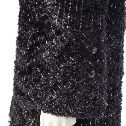 Chanel 13-14aw Wool Nylon Metallic Earth Button A-line Jacket Outerwear P46961