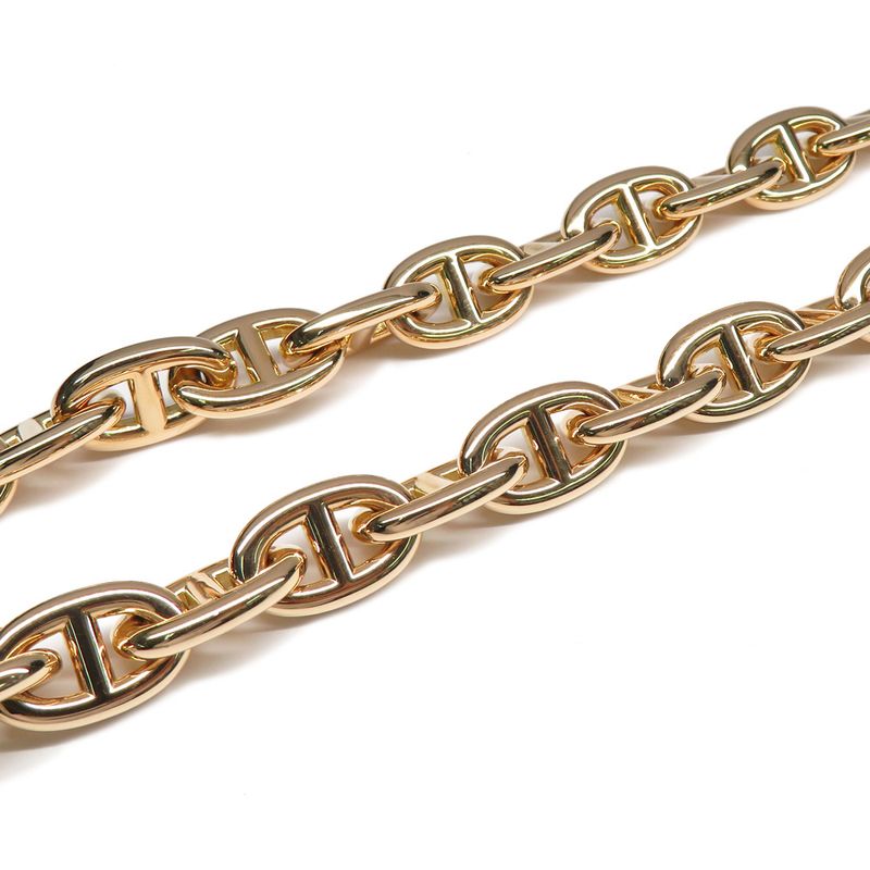 Hermes Necklace Chaine D'ancre PM 43 Pieces 43 Links Chain 18K Pink