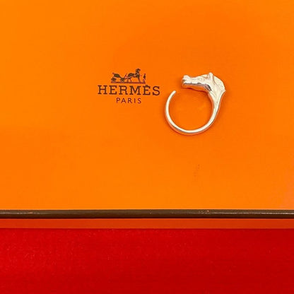 Hermes Vintage Cheval Horse Ring Silver 925 No 13 Accessory