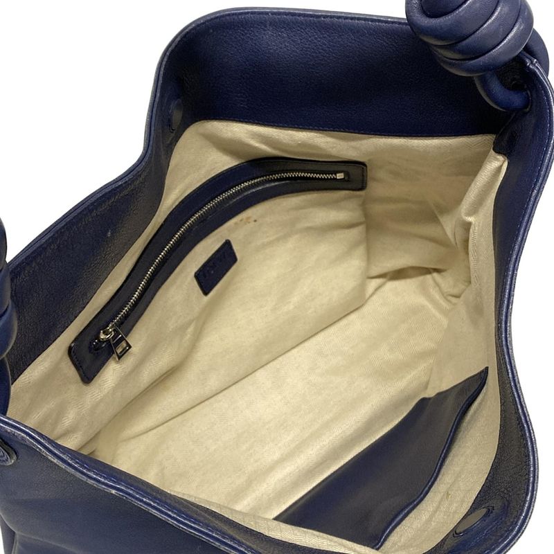 Loewe Shoulder Bag Flamenco Hobo Navy Leather