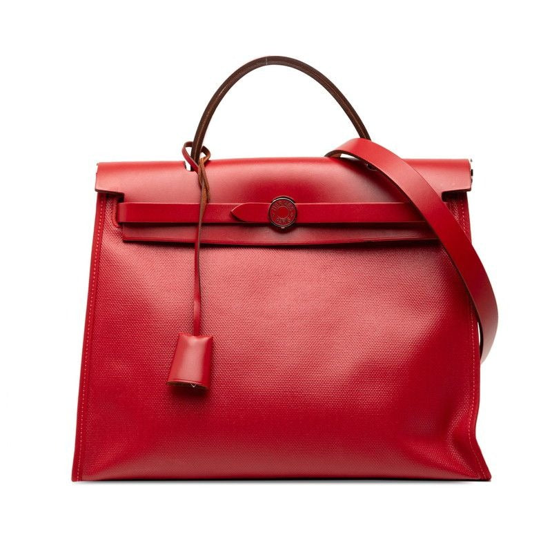 Hermes Herbag Zip PM 2-Way Shoulder Bag le Jupiman Toile Ash