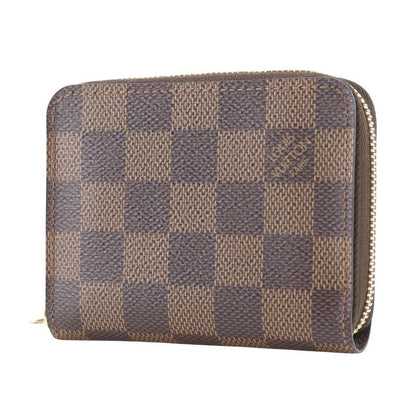 Louis Vuitton Zippy Coin Purse N63070 Damier Canvas Brown Ts1107 Unisex Coin