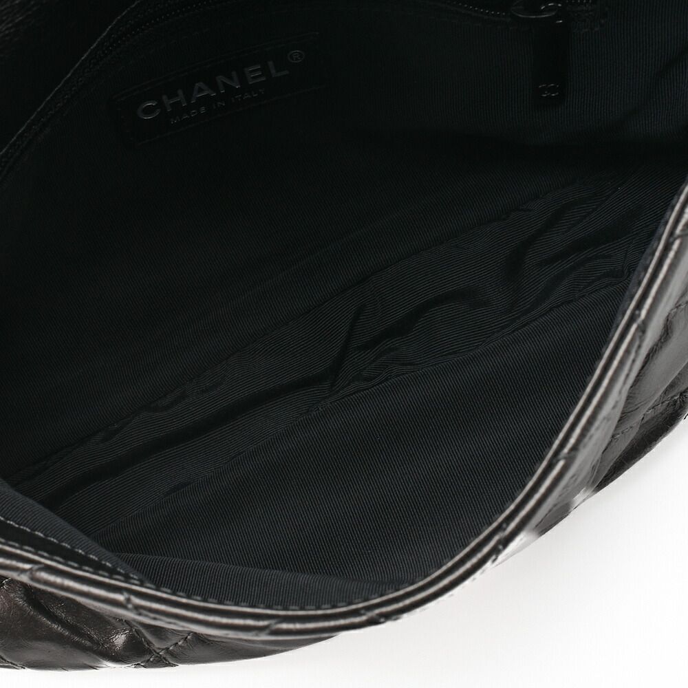 Chanel Matelasse Luxury Chain Shoulder Bag Vintage Calf Black With Black