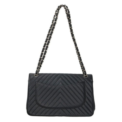 Chanel Deca Matelasse 30 Double Flap Caviar Skin Chain Shoulder Bag Women