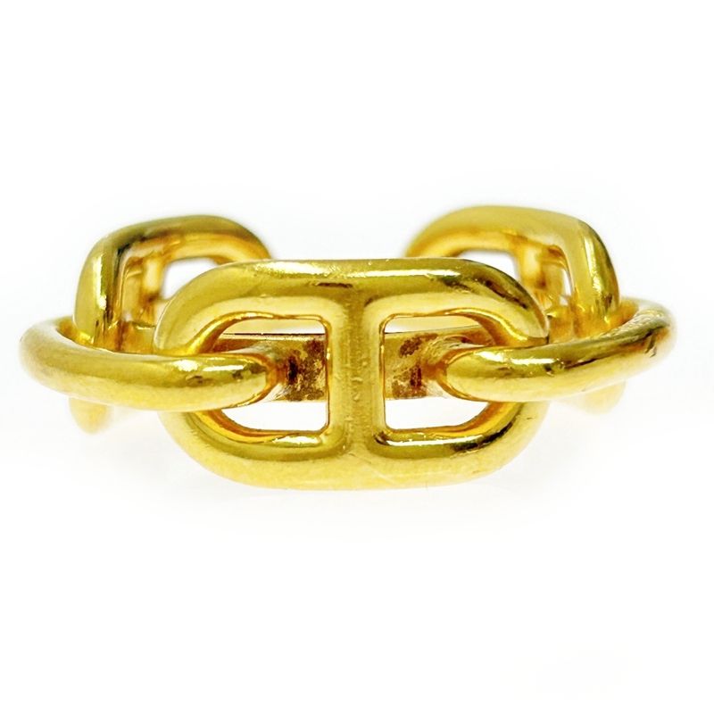 Hermes GP Chaine D'ancre Scarf Ring Ladies Gold 364059 Scarf Ring