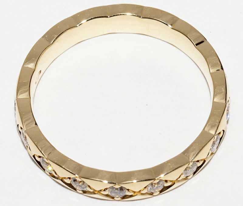 Chanel Ring 18K Yellow Gold 18P Diamonds (approx 035ct) Coco Crush Ring Mini