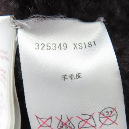 Gucci Belt Front Open Shearling Coat Purple 42 — view 8