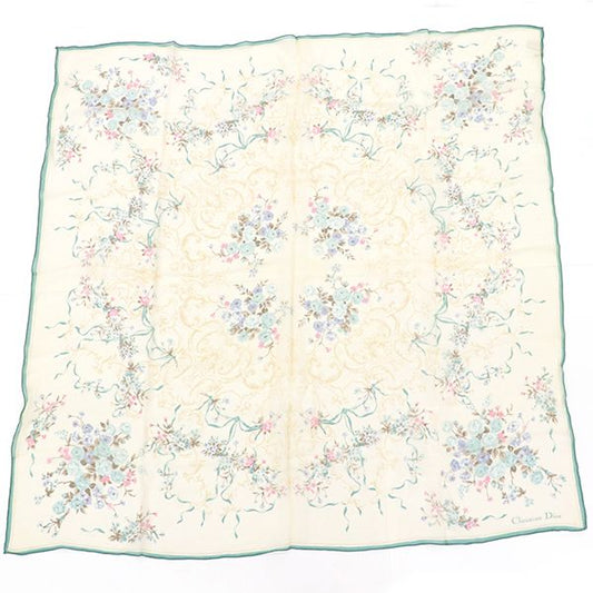 Christian Dior Flower Motif Scarf 100% Silk 4000010801100140