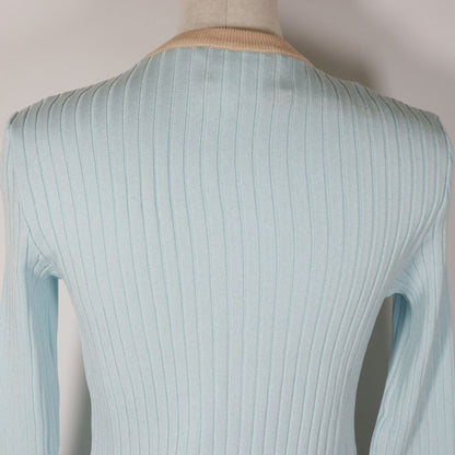 Chanel Ensemble Piping 97P P07389v00348 Cotton Light Blue/orange Women's