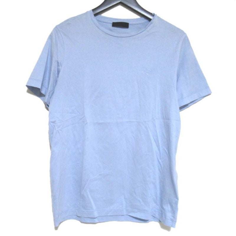 Prada Chest Logo Embroidery Short Sleeve T-Shirt Cut And Sewn Ujn884 Size 23AW