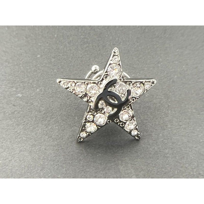 Chanel CC Logo Hair Star Motif Silver Vintage