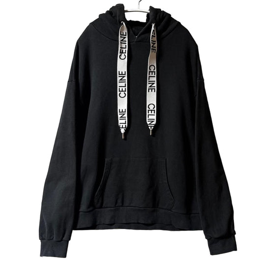 Celine Loose Hoodie Logo Black L