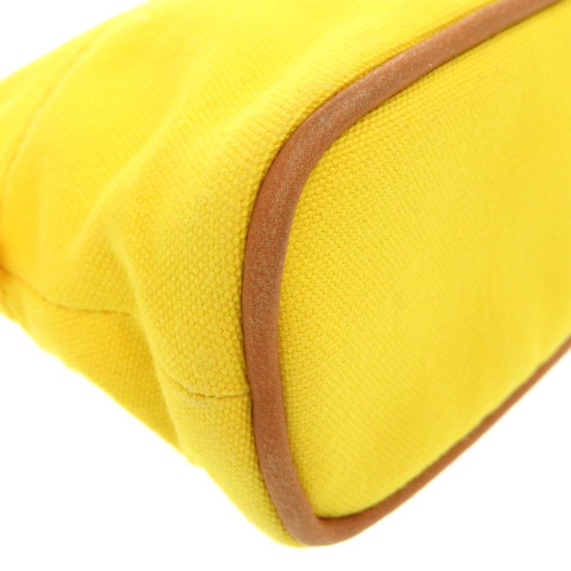 Hermes Bolide Pouch 16 Mini Cotton Yellow Cosmetic Pouch Yellow 0804 Hermes