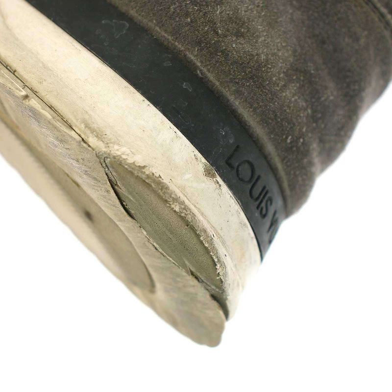 Louis Vuitton Runway Line Suede Switched Sneakers Gray Silver 8 1 2