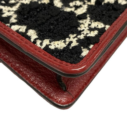 Gucci Shoulder Bag Dionysus 476432 Black White And Bordeaux Chain Shoulder/mini