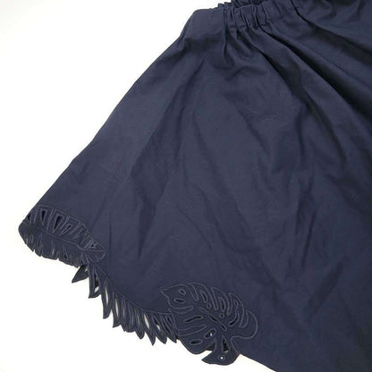 Fendi Asymmetrical Poplin Ribbon Dress Fd9648 A0my Navy 36