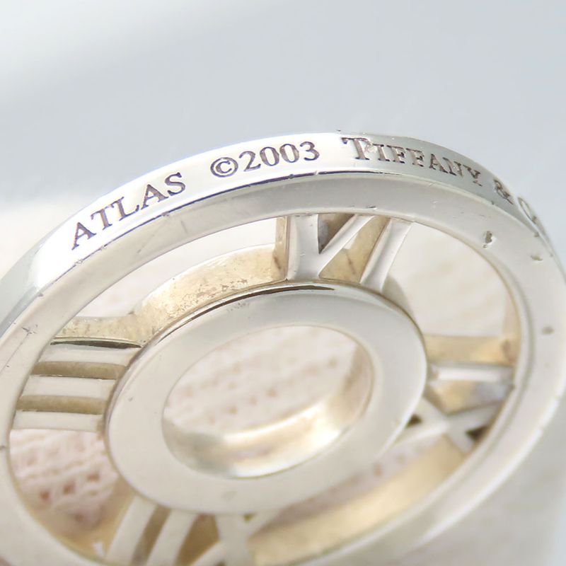 Tiffany & Co Necklace Atlas Open Medallion 925 Silver Approx 3.8g Silver