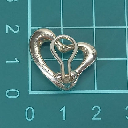 Open Heart Stud Earrings 925 Silver Tiffany &co