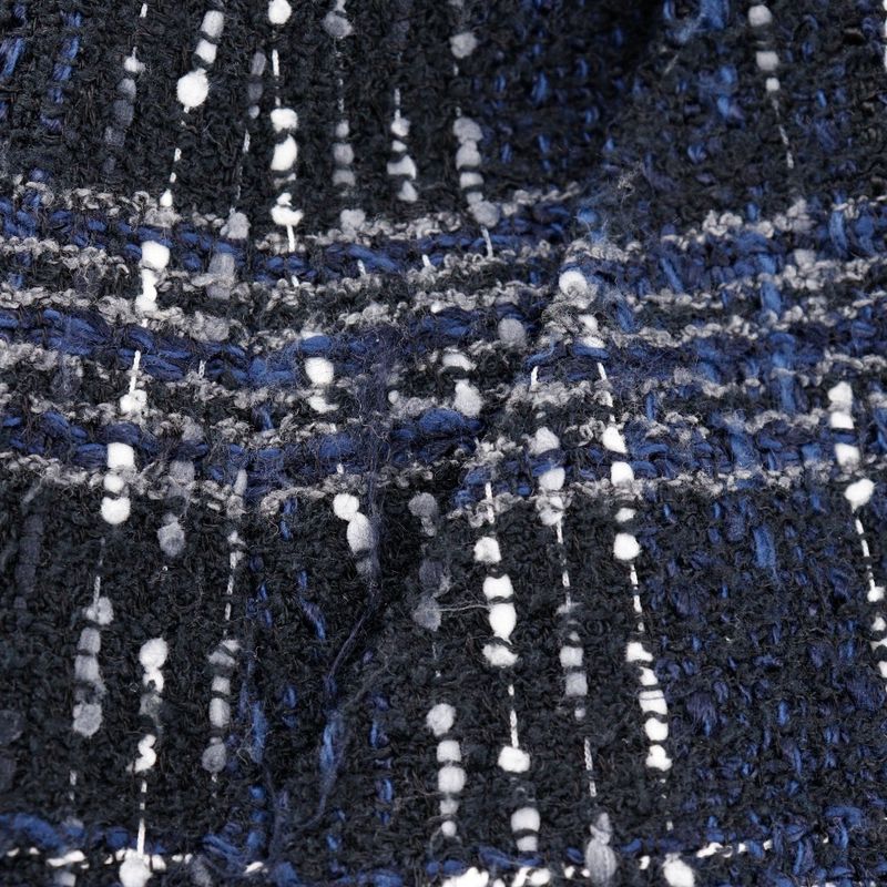 Chanel Tweed 05P P26088v16545 Cotton And Nylon Black/navy Blue Ladies Skirt