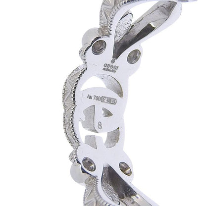 Gucci Flora Motif Diamond Ring 18K White Gold 750 White Gold Diamond #8