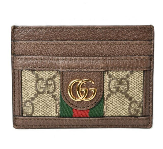 Gucci Card Case Business Card Holder Gucci Beige Brown 5523159 96iwg 8745