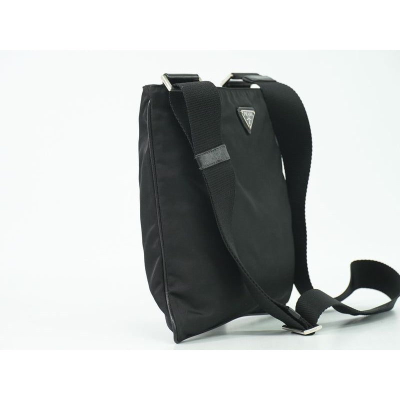 Prada Nylon Shoulder Bag Pochette Black — view 3