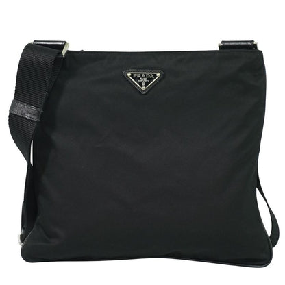 Prada Nylon Shoulder Bag Pochette Black