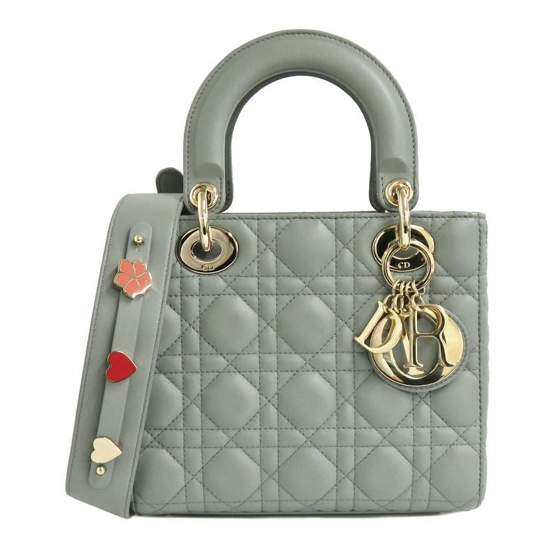 Dior Lady My ABCDior Small String Gray Lamb Cannage