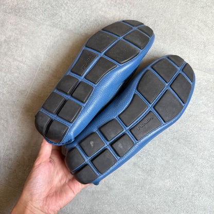 Prada Driving Shoes Loafers Slip-on Leather Genuine Leather 6 26cm (10.24in)