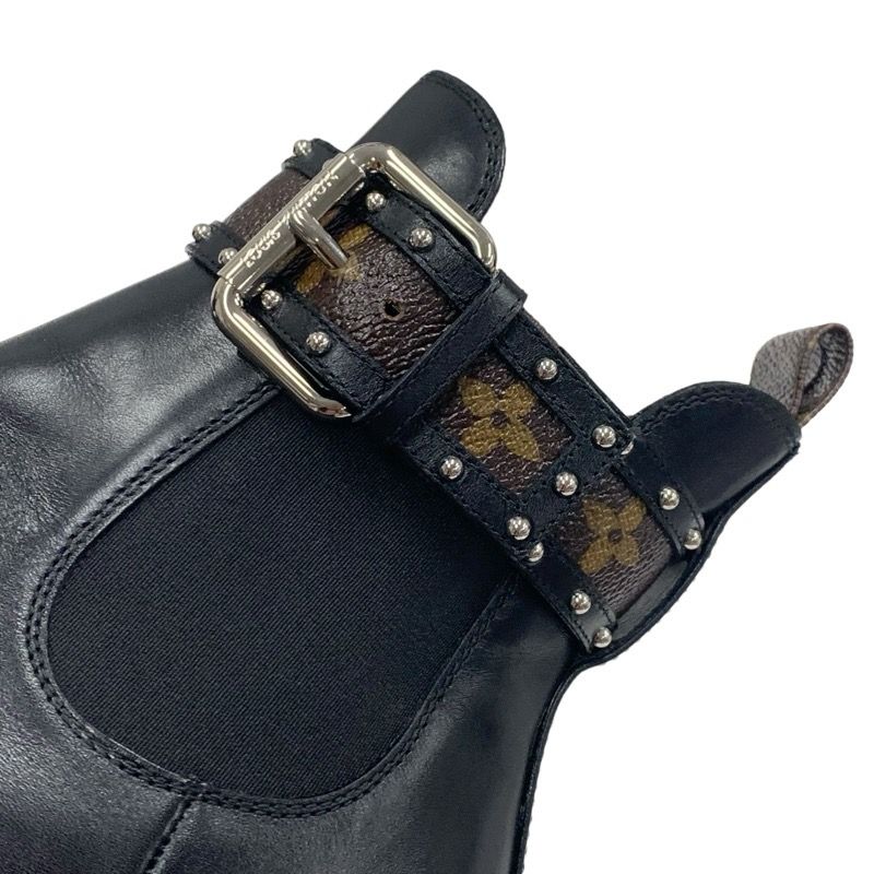 Louis Vuitton Star Trail Line Boots Short Boots Shoes Leather Black Brown