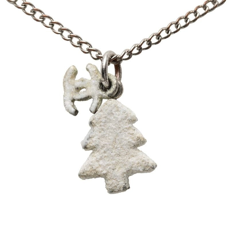 Chanel Fall Winter Collection Christmas Tree Motif Silver Metal