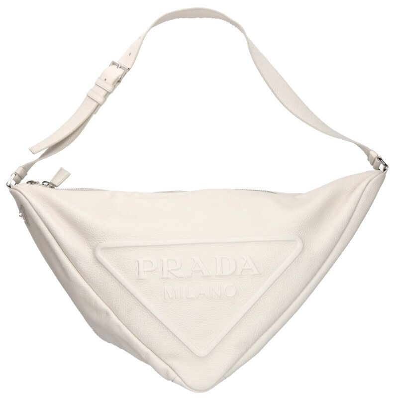 Prada 2vy007 Embossed Logo Leather Shoulder Bag Men's