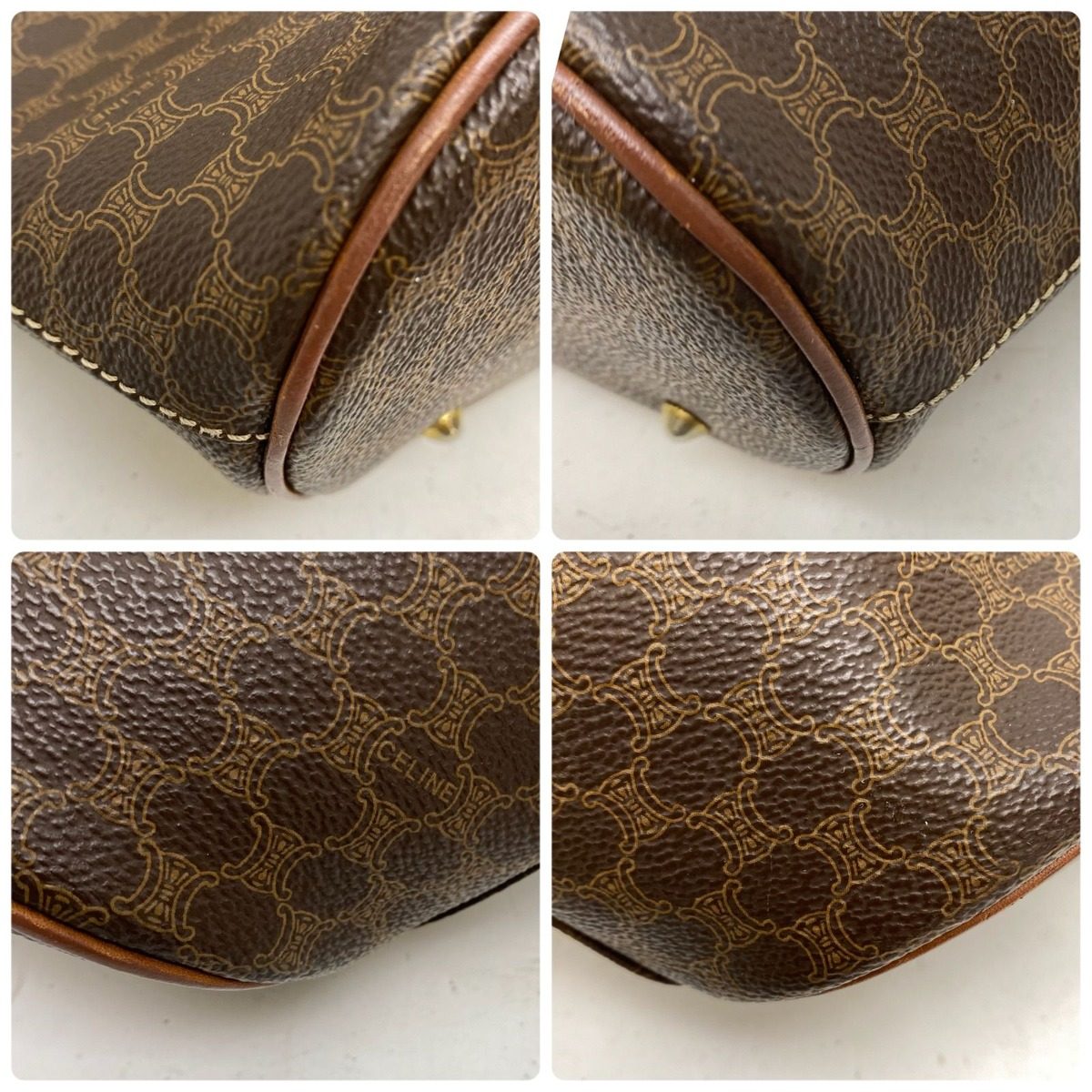 Celine Tote Macadam Brown Bucket — view 10