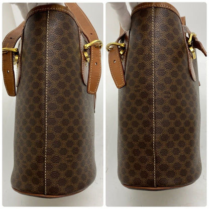 Celine Tote Macadam Brown Bucket — view 9