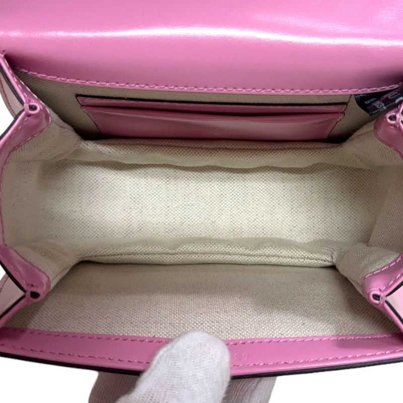 Gucci Mini Top Handle Bag Bamboo Shoulder Bag Leather 686864 Pink Ladies Gucci