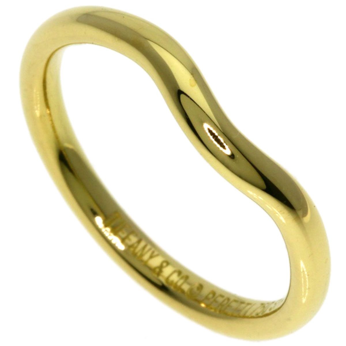 Tiffany & Co T Cube Band Ring 18K Yellow Gold