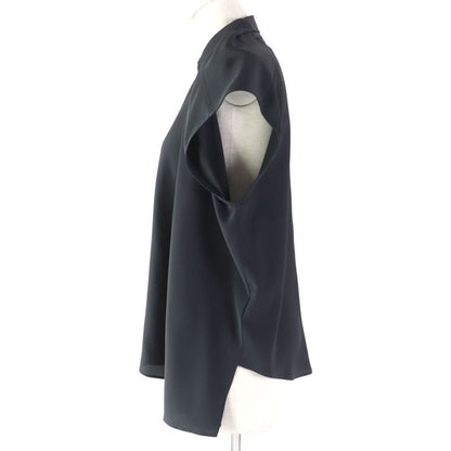 Balenciaga 2018 558176 Silk Blend Asymmetrical Sleeveless Blouse Top Black 34