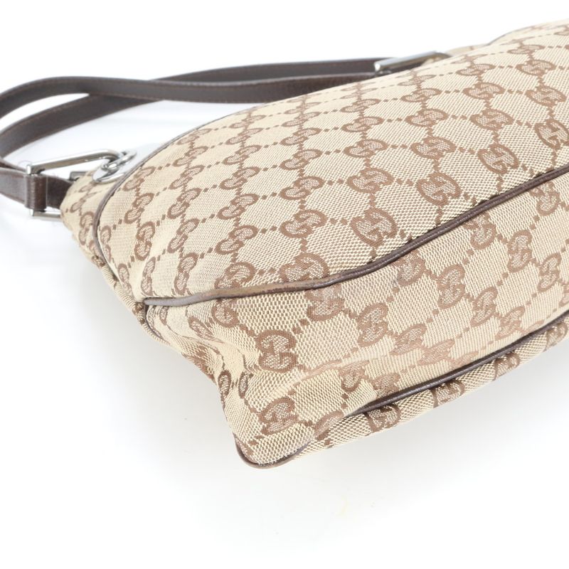 Gucci GG Canvas Leather Tote Bag Shoulder Hand Brown 121023 Women's EUE Cw44-6