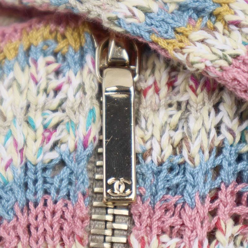 Chanel Multicolor Knit Riders Jacket P55716k07317 Mix 36