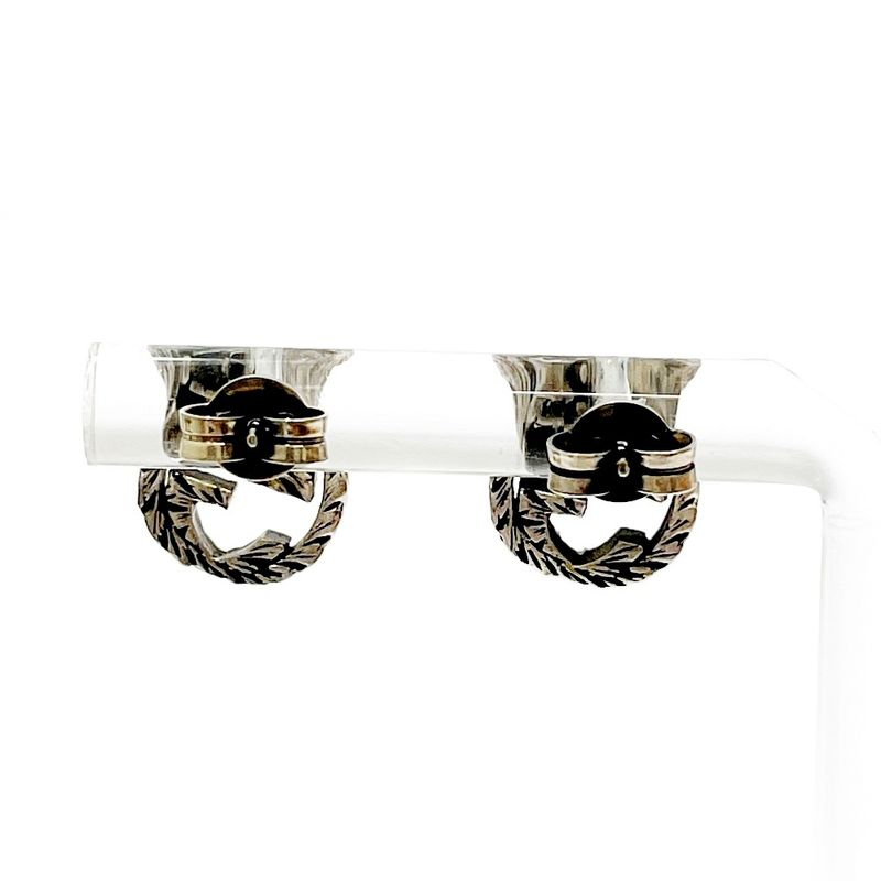 Gucci Silver Interlocking G Earrings 2.8g 925 Engraved 331691 Earrings
