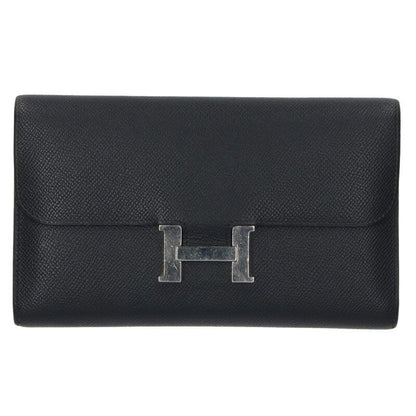 Hermes Constance Long □R Engraved Svhardware Vaux Epson Wallet Men's