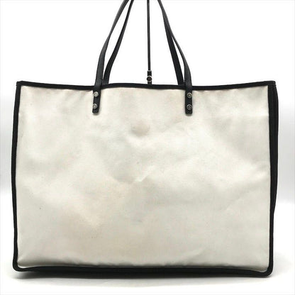 Chanel CC Logo First Canvas Tote White with Whistle
