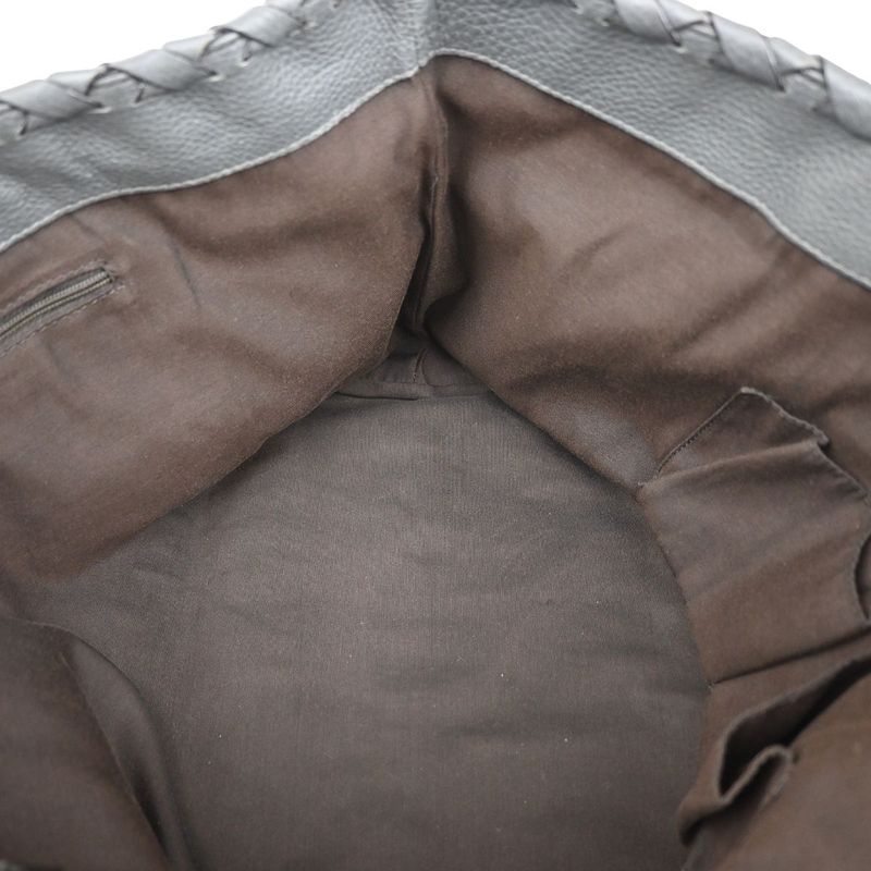 Gucci Shoulder Tote Bag Bamboo Tassel Leather Gray 38ka912