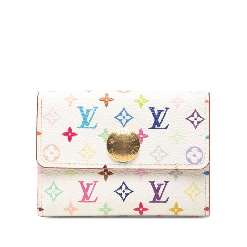 Louis Vuitton Monogram Multicolor Portmonnaie Cosy M60006 Bronze White PVC