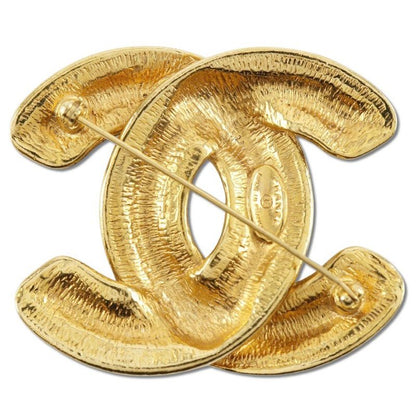 Chanel Coco Mark Matelasse Vintage Gold Plated Ladies 32.5g Brooch