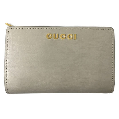 Gucci Bifold Wallet Script Zip Around Wallet 772640 Light Gray