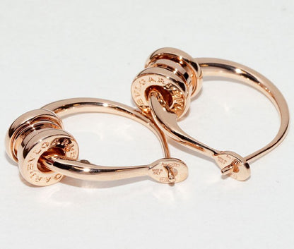 Bulgari Earrings 18K Pink Gold Bzero1 Element Earrings Hoop Earrings 355007