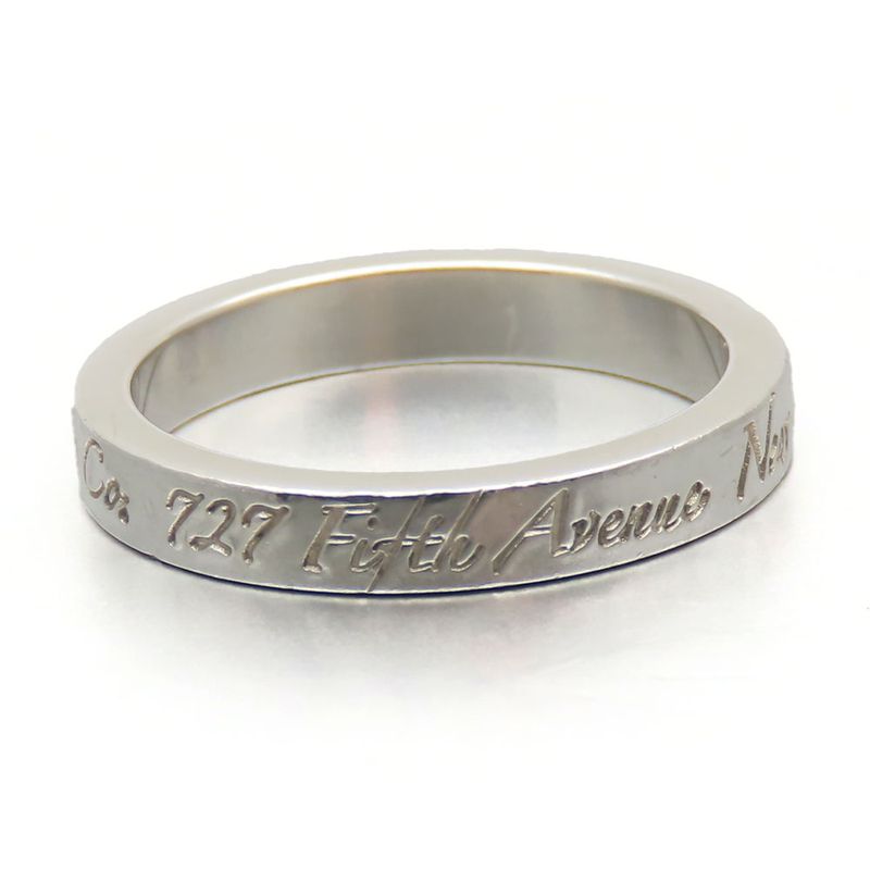 Tiffany & Co Ring - Ring Notes Narrow New York 925 Silver Approx 2.4g Silver