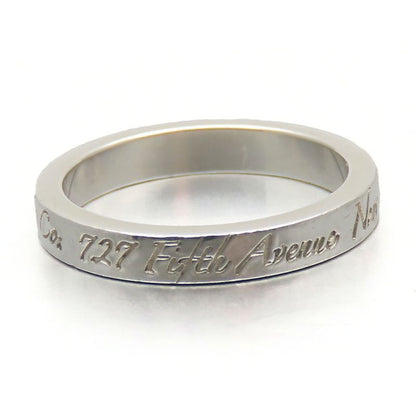 Tiffany & Co Ring - Ring Notes Narrow New York 925 Silver Approx 2.4g Silver