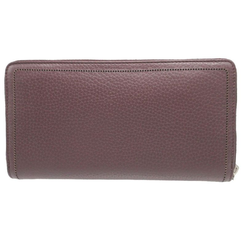 Balenciaga Blackout 443521 Leather Brown Round Zipper Long Wallet 1308 Balenciag